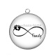 Pendentif Cabochon Argent - signe infini