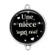 Connecteur Cabochon Argent - une nièce super cool