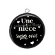Pendentif Cabochon Argent - une nièce super cool