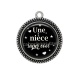 Pendentif Cabochon Argent - une nièce super cool