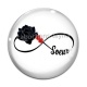 Cabochon Verre - signe infini