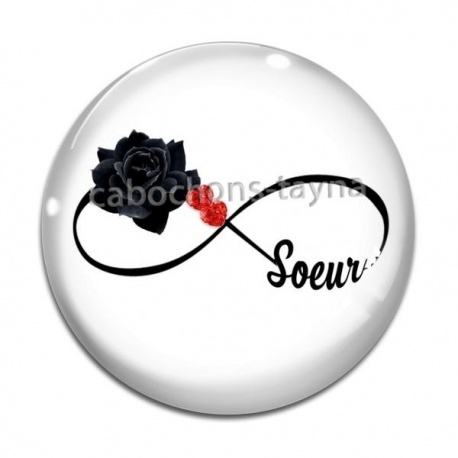 Cabochon Verre - signe infini