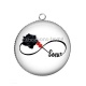 Pendentif Cabochon Argent - signe infini