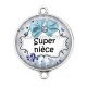 Connecteur Cabochon Argent - super nièce