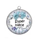 Pendentif Cabochon Argent - super nièce