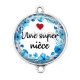 Connecteur Cabochon Argent - une super nièce