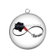 Pendentif Cabochon Argent - signe infini