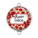 Connecteur Cabochon Argent - super nièce