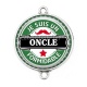 Connecteur Cabochon Argent - je suis un oncle formidable