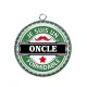 Pendentif Cabochon Argent - je suis un oncle formidable