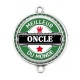 Connecteur Cabochon Argent - meilleur oncle