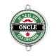 Connecteur Cabochon Argent - je suis un oncle qui déchire