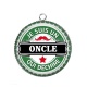 Pendentif Cabochon Argent - je suis un oncle qui déchire