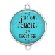 Connecteur Cabochon Argent - j'ai un oncle qui déchire