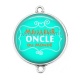 Connecteur Cabochon Argent - meilleur oncle