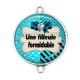 Connecteur Cabochon Argent - une filleule formidable