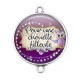 Connecteur Cabochon Argent - pour une chouette filleule