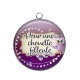 Pendentif Cabochon Argent - pour une chouette filleule