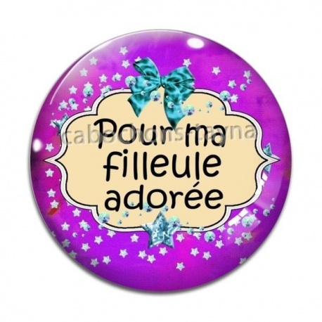 Cabochon Verre - pour ma filleule adorée
