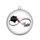 Pendentif Cabochon Argent - signe infini