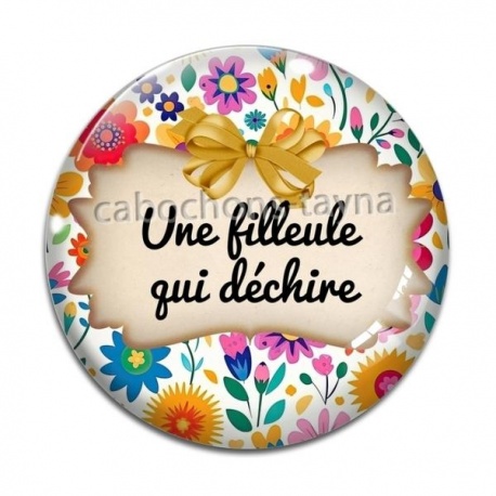 Cabochon Verre - une filleule qui déchire