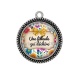 Pendentif Cabochon Argent - une filleule qui déchire