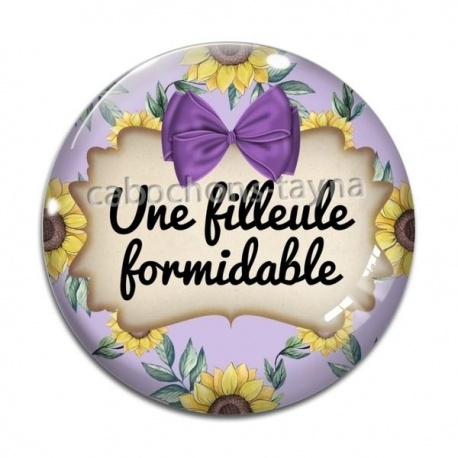 Cabochon Verre - une filleule formidable