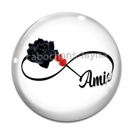 Cabochon Verre - signe infini