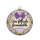 Pendentif Cabochon Argent - une filleule formidable