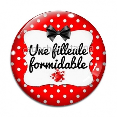 Cabochon Verre - une filleule formidable