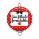 Connecteur Cabochon Argent - une filleule formidable