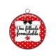 Pendentif Cabochon Argent - une filleule formidable