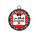Pendentif Cabochon Argent - une filleule formidable
