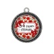 Pendentif Cabochon Argent - une super filleule