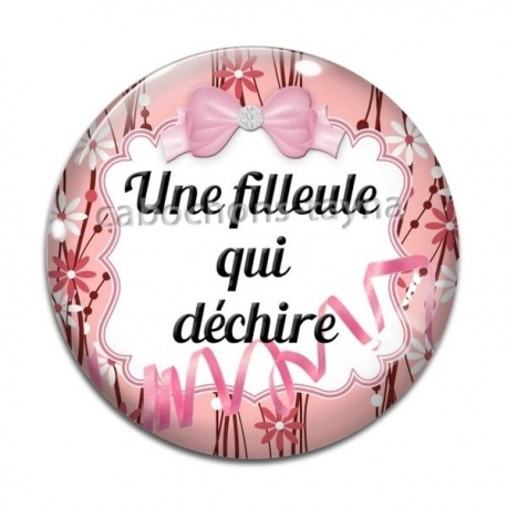Cabochon Verre - une filleule qui déchire