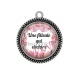 Pendentif Cabochon Argent - une filleule qui déchire