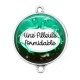 Connecteur Cabochon Argent - une filleule formidable