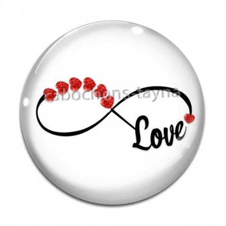Cabochon Verre - signe infini
