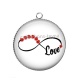 Pendentif Cabochon Argent - signe infini