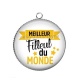 Pendentif Cabochon Argent - meilleur filleul