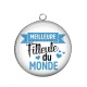 Pendentif Cabochon Argent - meilleure filleule