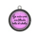 Pendentif Cabochon Argent - je suis une filleule belle et rebelle
