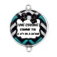 Connecteur Cabochon Argent - une cousine comme toi il y en a qu'une