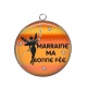 Pendentif Cabochon Argent - marraine ma bonne fée