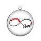 Pendentif Cabochon Argent - signe infini