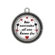 Pendentif Cabochon Argent - ma marraine est ma bonne fée