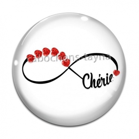 Cabochon Verre - signe infini