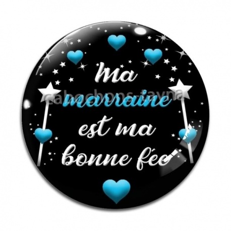 Cabochon Verre - marraine ma bonne fée