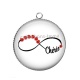 Pendentif Cabochon Argent - signe infini