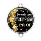 Connecteur Cabochon Argent - je suis une marraine en or